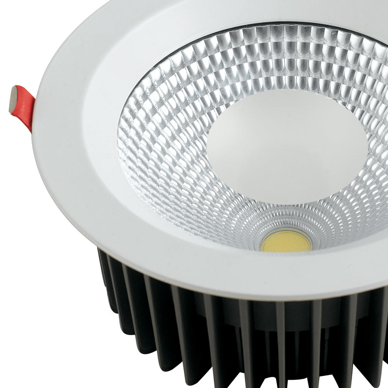 Faretto Tondo Alluminio Bianco Incasso Controsoffittatura Led 60 watt Luce Fredda Intec INC-LYRA-60F-2