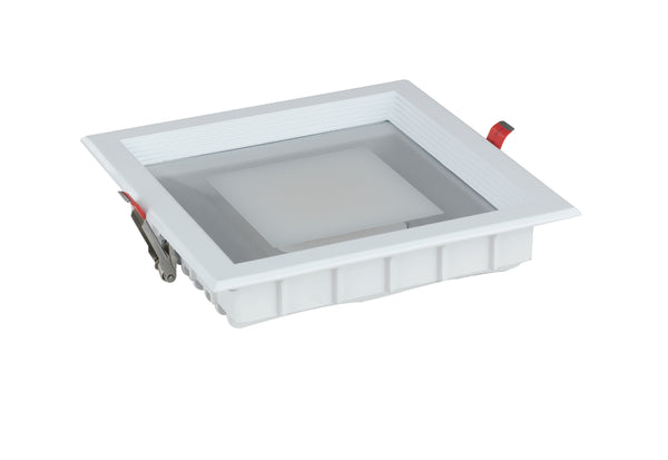 acquista Spot Carré En Aluminium Moulé Sous Pression Blanc Satiné Encastré Faux Plafond Led 10 watt 3200 kelvin Intec INC-MARK-10C