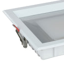 Faretto Quadrato Alluminio Pressofuso Bianco Satinato Incasso Controsoffitto Led 10 watt 3200 kelvin Intec INC-MARK-10C-2