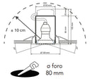 Kit 3 Faretti Incasso Cartongesso Orientabili Metallo Cromo Led 18 watt Luce Calda Intec INC-MATRIX-LEDM3 CR-3