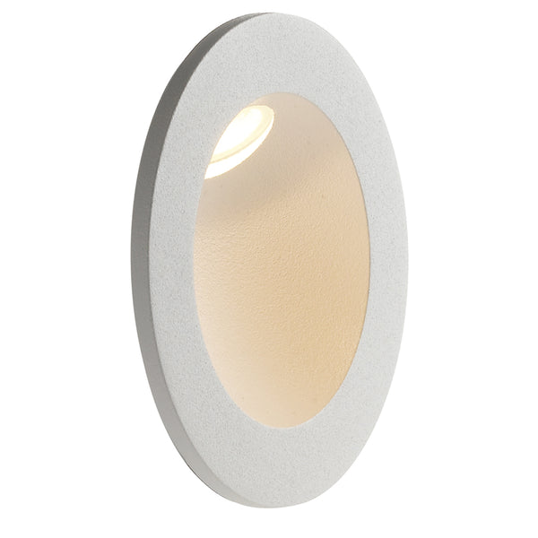 acquista Projecteur de balisage blanc rond en aluminium LED externe 2 watts lumière chaude