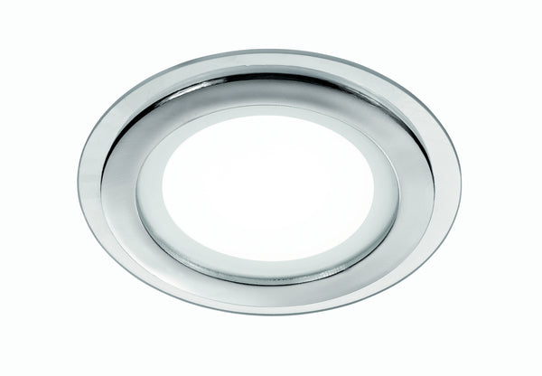 Spot Encastrable Rond Bord Aluminium Chromé Verre Transparent Led 12 watts Lumière Naturelle Intec INC-PLASMA-12W sconto