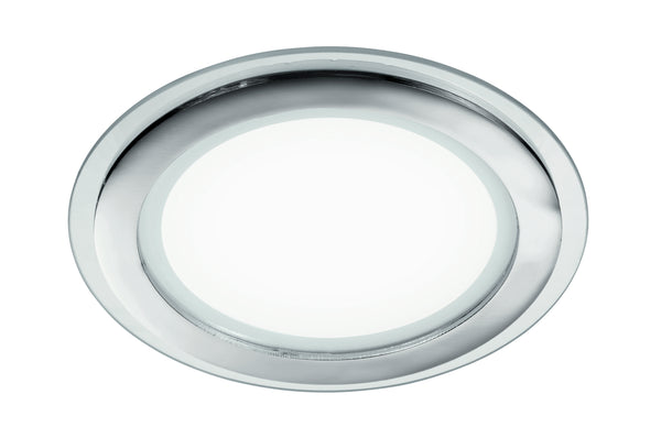 Spot Rond en Aluminium Chromé avec Bord en Verre Transparent Encastré plaques de plâtre Led 18 watts Lumière Naturelle Intec INC-PLASMA-18W online