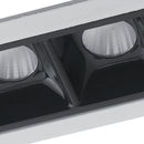 Faretti Modulo a Incasso Controsoffitto Bianco Nero Lucido Led 10 watt Luce Naturale Intec INC-SINKRO-10M-2