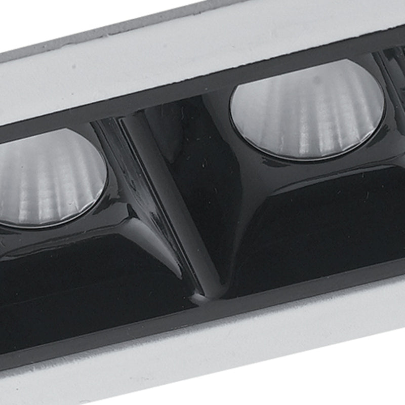 Faretti Modulo a Incasso Controsoffitto Bianco Nero Lucido Led 10 watt Luce Naturale Intec INC-SINKRO-10M-2