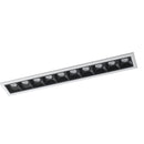 Incasso Modulo Faretti Soffito Ribassato Bianco Nero Lucido Led 20 watt 4000 kelvin Intec INC-SINKRO-20M-1