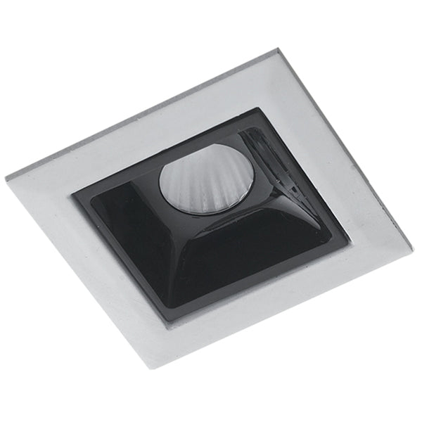 Module Spot Encastrable Blanc Noir Brillant plaques de plâtre Led 2 watts Lumière Naturelle Intec INC-SINKRO-2M sconto