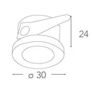 Kit 3 Faretti a Incasso Quadrati Alluminio Nikel Spazzolato Led 3 watt Luce Naturale Intec INC-SIRIO-Q3-3