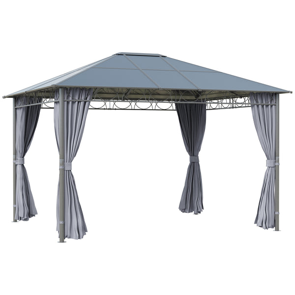 prezzo Gazebo da Giardino 3,6x3m Tetto in Policarbonato Grigio