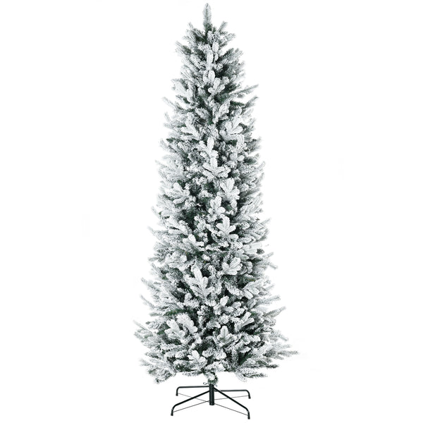 acquista Albero di Natale Artificiale Innevato 225 cm 988 Rami Apertura Automatica Verde