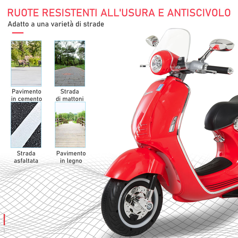 Piaggio Vespa 946 Elettrica 12V per Bambini Rossa-7