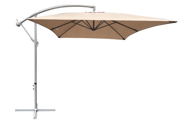 Parasol de jardin décentralisé 3x2x2,5m mât acier housse écru online