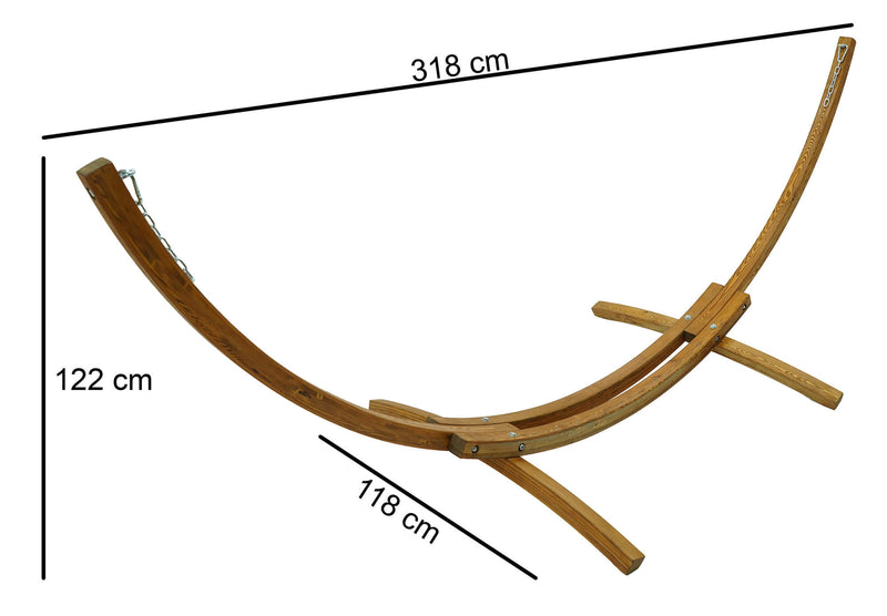 Supporto Struttura Portante per Amaca 318x122x118 cm in Legno Max 150Kg Giglio-3