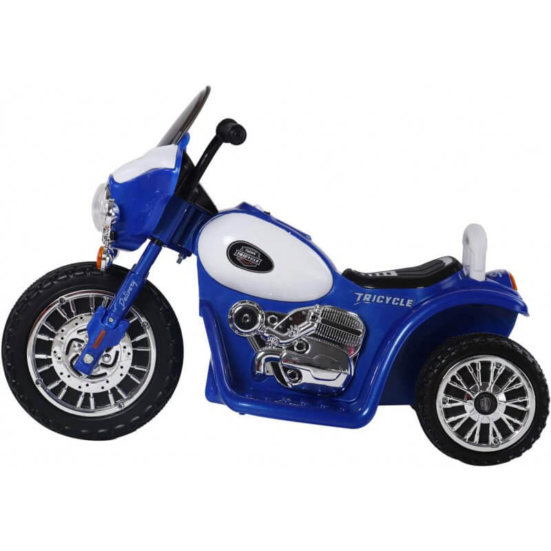 Moto Elettrica Polizia per Bambini 6V Police Blu-2