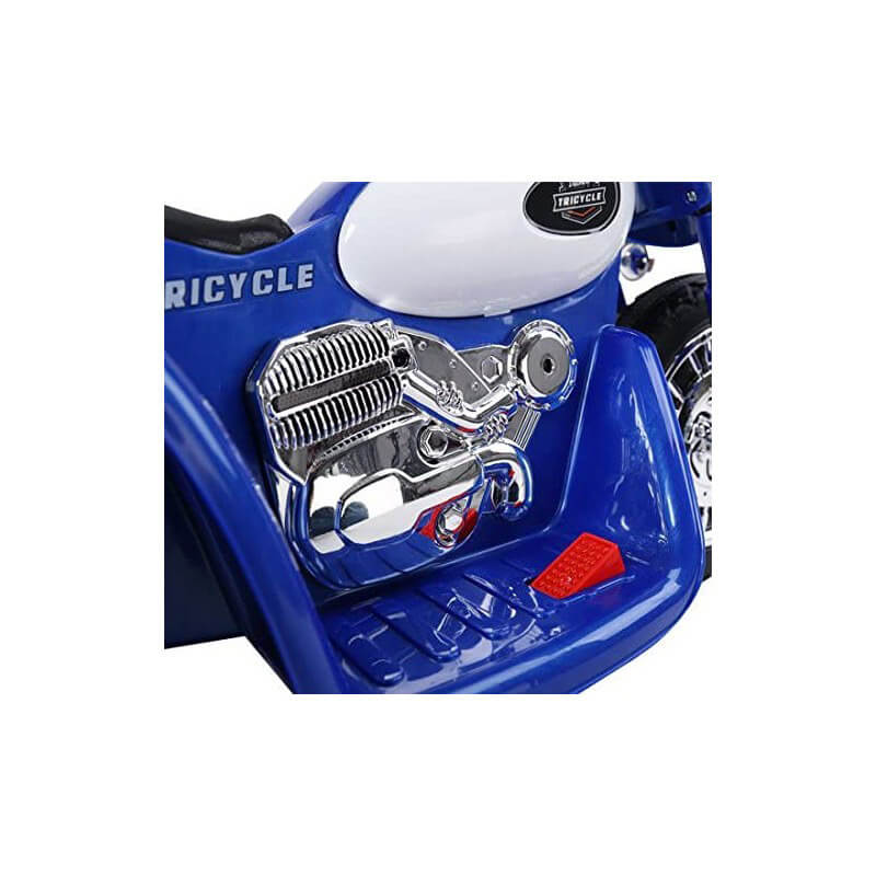 Moto Elettrica Polizia per Bambini 6V Police Blu-3