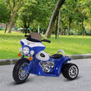 Moto Elettrica Polizia per Bambini 6V Police Blu-6