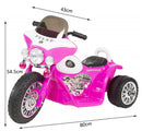 Mini Moto Elettrica per Bambini 6V Police Polizia Rosa-5