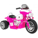 Mini Moto Elettrica per Bambini 6V Police Polizia Rosa-6