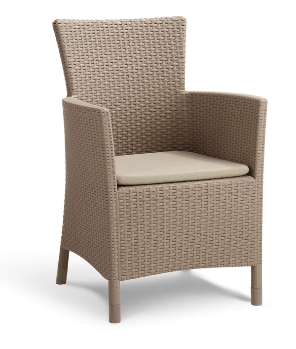 online Keter Iowa Dining Chari Cappuccino Fauteuil de jardin en résine 62x60x89 cm