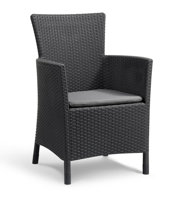 Fauteuil de jardin 62x60x89 cm en résine Keter Iowa Dining Chari Anthracite acquista