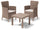 Ensemble de Table Basse et 2 Fauteuils de Jardin Effet Rotin Keter Salvador Balcon Cappuccino