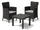 Ensemble de Table Basse et 2 Fauteuils de Jardin Effet Rotin Keter Salvador Balcon Anthracite