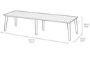 Tavolo da Giardino 313x98x74 cm in Resina Keter Lima 320 Bianco-5