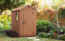 Casetta da Giardino Porta Attrezzi 125,8x184,5x205,1 cmin Evotech+ Keter Darwin 4x6 Marrone-2