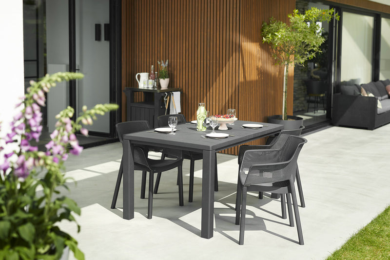 Set 6 Sedie da Giardino 61x54x79h cm Elisa Chair Grafite-8