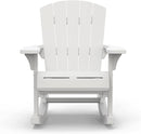 Poltrona Dondolo da Giardino 80,5x92x100,5 cm in Resina Keter Rocking Adirondack Bianco-2