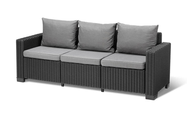 online Canapé de jardin 3 places 198x68x71,5 cm en résine Keter California Anthracite