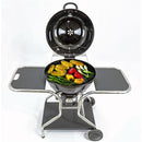 Barbecue a Carbone Carbonella 130x66x101 cm con Carrello Sally Nero-4