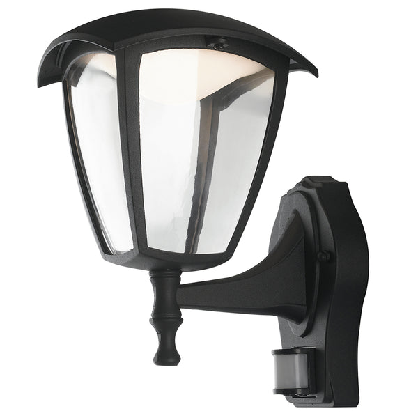 Lanterne ascendante avec détecteur de mouvement et diffuseur en polycarbonate noir en aluminium LED 12 watts de lumière naturelle online