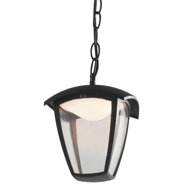 acquista Lanterne Suspension Chaîne Aluminium Noir Diffuseur Polycarbonate LED 12 watts 4000 kelvin