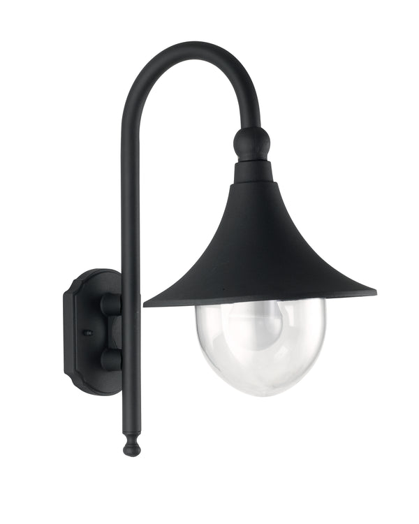 prezzo Lanterne Vers le Bas Aluminium Noir Etanche Teuta E27 Diffuseur