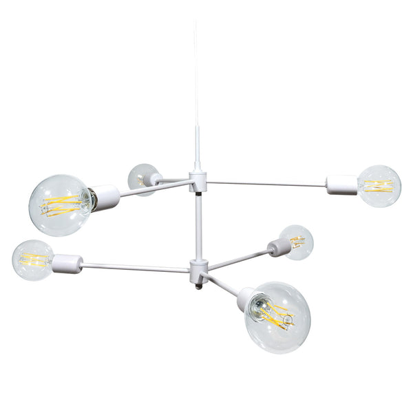 acquista Lustre 6xE27 Blanc E-Energy Lara Cadre Peint