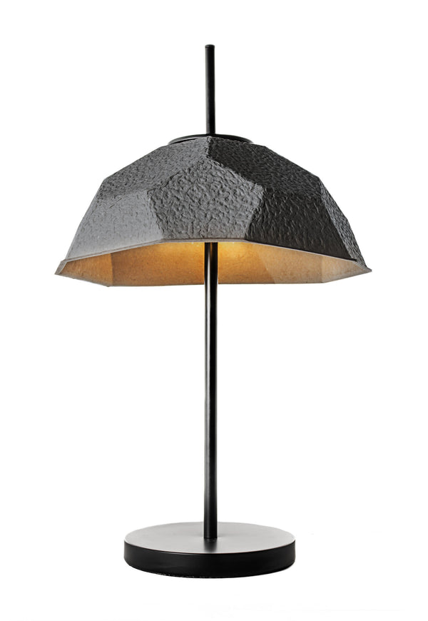 Lampada da Tavolo Ø37xH60 cm in Cartone Riciclato e Metallo Egg Nero sconto