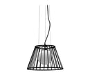 Lampada a Sospensione Ø20/35xH120 cm in Metallo Cage Nero-1