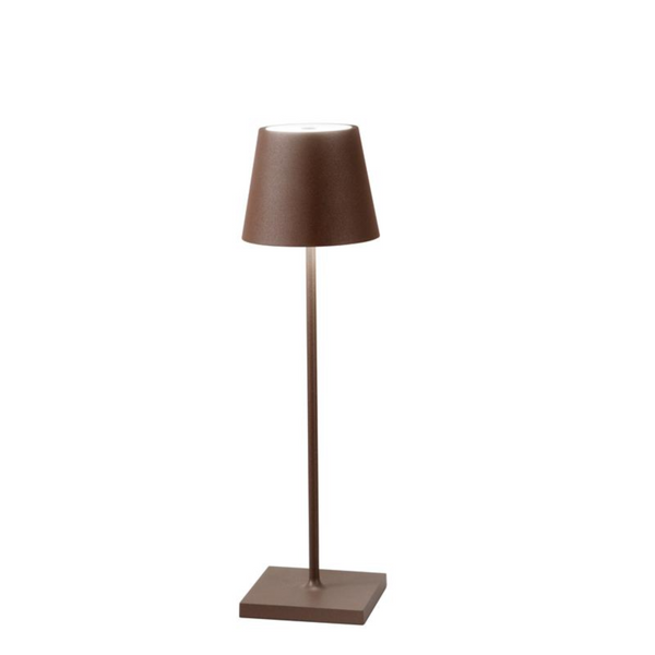 sconto Lampada da Tavolo 11x11x36 cm in Alluminio Tumbler Bronzo