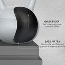 Kettlebell per Allenamento 6 Kg in PVC e Sabbia Metallica Grigio-5