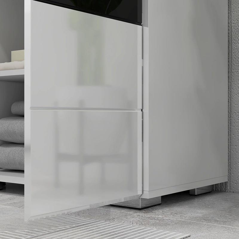 Mobile Sotto Lavabo Bagno 2 Ante 60x36,5x56 cm in MDF Bianco-9