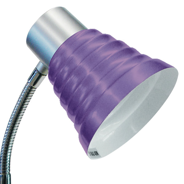 online Lampe de bureau réglable, abat-jour en plastique violet, base en métal, intérieur moderne, E14