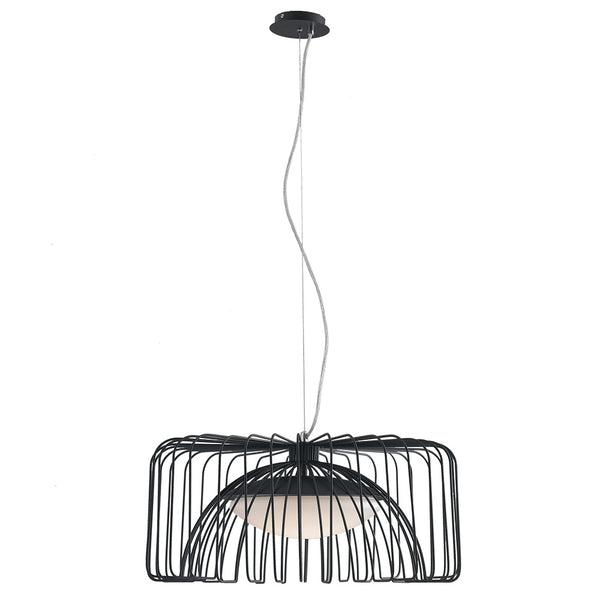 Lustre suspendu Métal Noir Décoration Moderne LED 24 watts Lumière Naturelle acquista