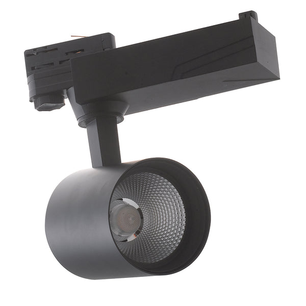 sconto Projecteur sur rail LED en aluminium moulé sous pression noir, lumière chaude de 10 watts