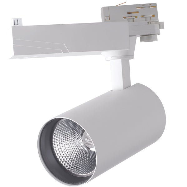 Projecteur LED 20 watts sur rail en aluminium moulé sous pression blanc, lumière chaude online