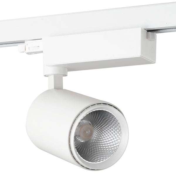 Spot Led sur Rail Blanc Satiné en Aluminium Moulé Sous Pression 30 watts 3000 Kelvin Intec LED-EAGLE-W-30WC acquista