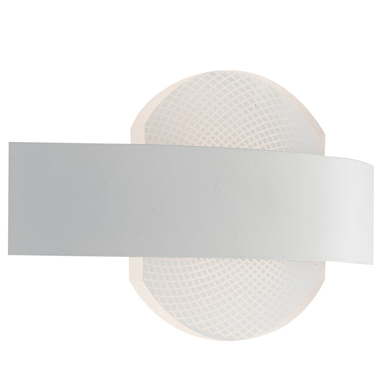 Applique Bianca Metallo Acrilico Lampada Moderna Led 10 watt Luce Naturale Ambiente LED-ETERNITY-AP-1