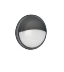 Plafoniera Tonda con Palpebra Antracite Diffusore Opale Led 20 watt Luce Naturale Intec LED-EVER-LP-1