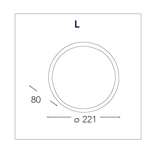 Plafoniera Tonda Esterno Antracite Diffusore Opale Led 20 watt Luce Naturale Intec LED-EVER-L-3