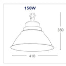 Plafoniera Tenuta Stagna Alluminio Led high Bay 150 watt Luce Naturale Intec LED-FUTURA-NR-150W-3